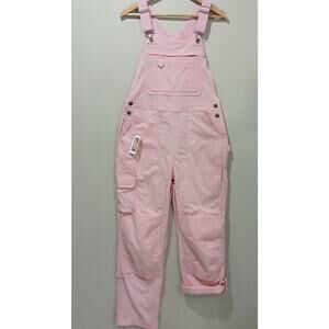 DULUTH TRADING Heirloom Gardening Bib Overalls Small 31 Pink NWT Ripstop